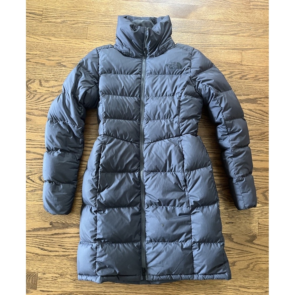 The North Face Metropolis Parka Womens XS Gray 550 Down Puffer Coat NO‎ HOOD